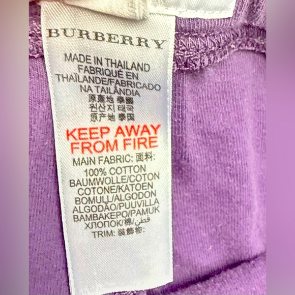BURBERRY cotton leggings in purple - Picture 4 of 6